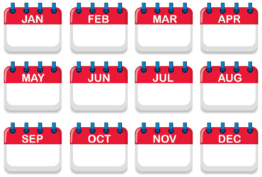 calendar months t sm